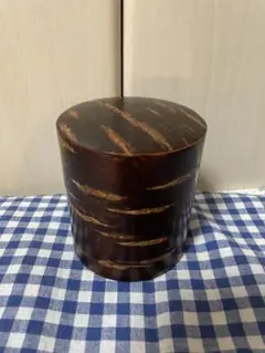 お値下げ❣️伝統工芸品*自然な木目のヤマザクラ樹皮の総皮茶筒茶箕セット