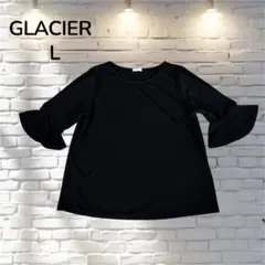 GLACIER グラシア レディース ブラウス 黒 L ショルダーレース