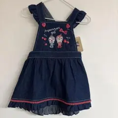 早い者勝ち‼️アンパンマン 刺繍ジャンバースカート デニム90cm