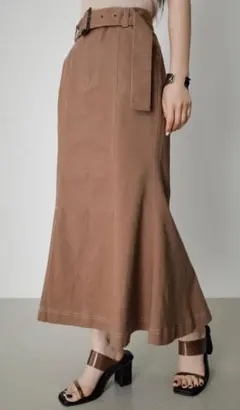 【新品タグ付き】アズールバイマウジー　ブラウン マーメイドロングスカート