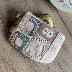 布つなぎのぺたんこポーチ（ハンドメイド）※ミナペルホネンのサムネイル