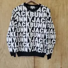 Jack Bunny!! ジャックバニー ロゴ総柄 ニット セーター サイズ4
