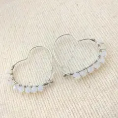 シルバーハートピアス