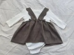 千鳥柄ロンパース　バースデイmamaraku 80 秋服