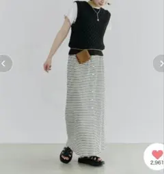 【LOWRYSFARM】（吸水速乾）フロントボタンタイトスカートのサムネイル