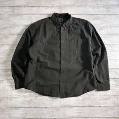 Woolrich ヘビーフランネルシャツ 2XL 緑系 無地　メンズ　古着