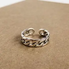 シルバー925 メキシカンジュエリー ヴィンテージリング チェーン シンプル