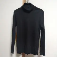 ブラック タートルネック L