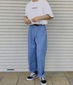 激レア　dickies ディッキーズ　ダブルニー サックスブルー 水色