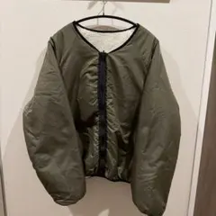 リバーシブルボンバージャケット オリーブグリーン