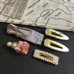 ヘアピン　ヘアアクセサリー　5点セット