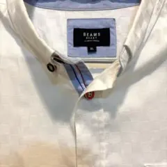 超メルカリ市限定出品★BEAMS HEART 半袖シャツ ホワイト XLサイズのサムネイル