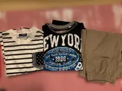 【ほぼ未使用】★3点セット　140㎝　キッズ服 Tシャツ2枚とカーゴパンツセット