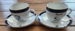 スヌーピー 陶器製カップとソーサー 2個セット