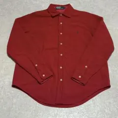 ラルフローレン Polo by Ralph Lauren 赤 長袖シャツ L