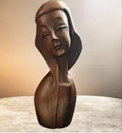 Art Deco 木彫り 女性像 オブジェ 置物 抽象彫刻 Art Deco 木彫り 女性像 オブジェ 置物 抽象彫刻 - メルカリ