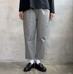 美品 トラバイユマニュアル T/Cチェック ノームパンツ グレンチェック 日本製