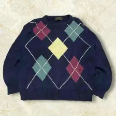 イ*ス様 00s Eddie Bauer コットンニット 黒タグ USメンズ肉厚