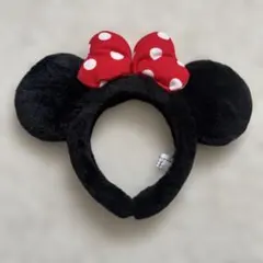 ミニーマウス カチューシャ 赤い水玉リボン