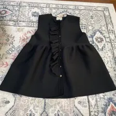 ユナイテッドアローズ フリル付きブラックベスト　フリーサイズ
