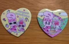 エスターバニー×サンリオピューロランド　コラボ ピアノちゃん ハート缶バッジのサムネイル