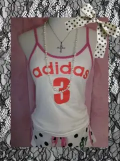 adidas pink line camisole Y2K 海外Girlのサムネイル