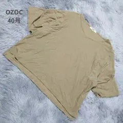 OZOC　オゾック　半袖　プルオーバー　カーキ　40号　ワールド　大人カジュアルのサムネイル