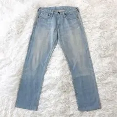45R デニム パンツ ジーンズ vintage加工 26 S相当 ライトブルーのサムネイル