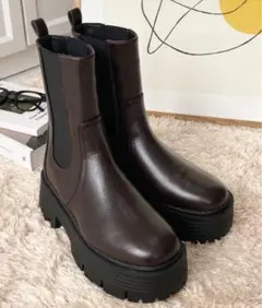 厚底サイドゴアブーツ