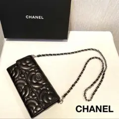 美品⭐️値下げ◎CHANEL チェーンウォレット　カメリア　長財布