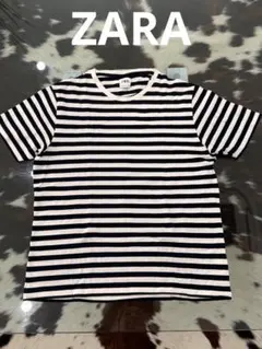 ZARA メンズ ストライプTシャツ サイズXL未使用に近