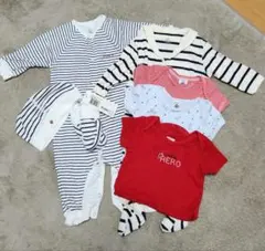 【7点セット】PETIT BATEAU　ロンパース他セット　帽子　靴下