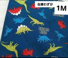 【在庫わずか】生地　恐竜　オックス　100cm　男の子