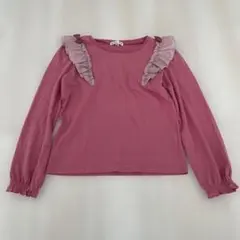 anyFAM フリル付き長袖カットソー 130サイズ