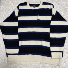 GAP ギャップ　XL ボーダー柄 ニット・セーター