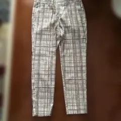 未使用！チェック柄スリムフィットパンツ