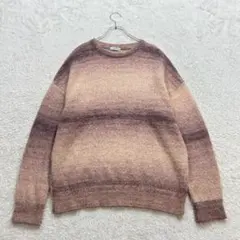 ローリーズファーム【M】ピンク グラデーション 長袖ニット ウールモヘア混 厚手