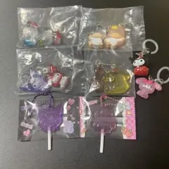 サンリオ　ガチャガチャ　めじるし　キーホルダー　8点セット　まとめ売り