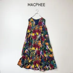 MACPHEE キュプラ　ノースリーブ 花柄　ワンピース　トゥモローランドのサムネイル