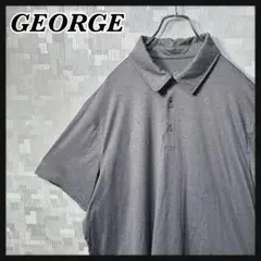 GEORGE ジョージ ポロシャツ 無地 2XL XXL グレー 灰色 US古着のサムネイル