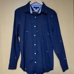 TOMMY HILFIGER ネイビー 長袖シャツ L