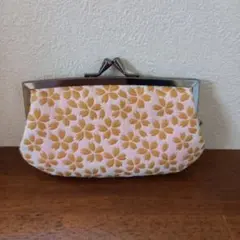 和風小物　がま口財布　京都お土産　桜柄