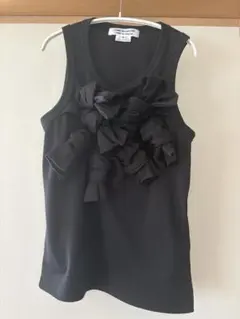 COMME des GARCONS ノースリーブ リボン装飾 ブラック S - メルカリ