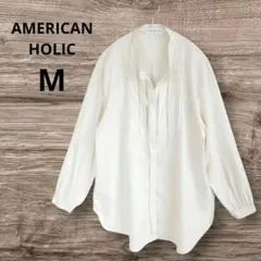アメリカンホリック ピンタックチュニックシャツ アイボリー M バックボタンのサムネイル