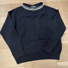 AG by aquagirl パールネック ニット M ブラック 未使用のサムネイル