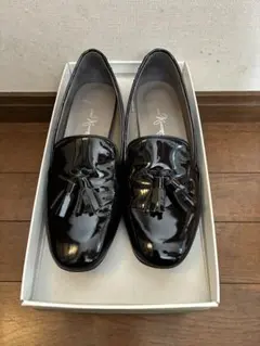 黒&ベージュ　ローファー