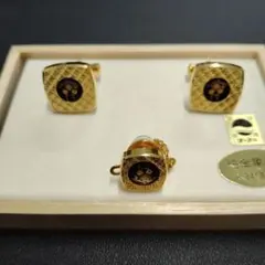 純金象嵌 K24使用 カフス タイピン セット