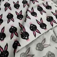 ⑦ オックス パキットアニマル ウサギ ホワイト　110cm巾×約200cm