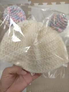 くま耳帽子 Mサイズ