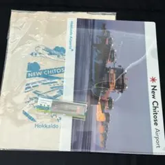 新千歳空港 オリジナル文具セット クリアファイル 付箋　トートバッグのサムネイル